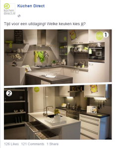 social content creatie Facebook post Kuchen Direct