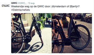 social contentcreatie voorbeeld Tweet voor Qwic