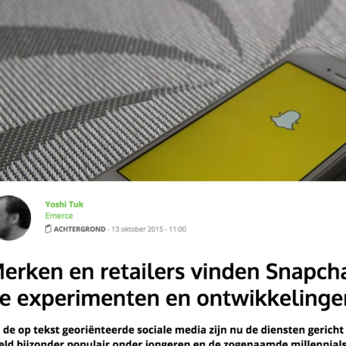 Gespot: Snapchat, de experimenten en ontwikkelingen