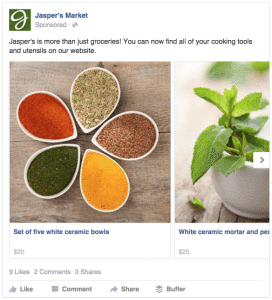 Facebook carrousel advertentie socialfabriek